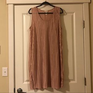 H&M rose gold/champagne metallic tunic style dress
